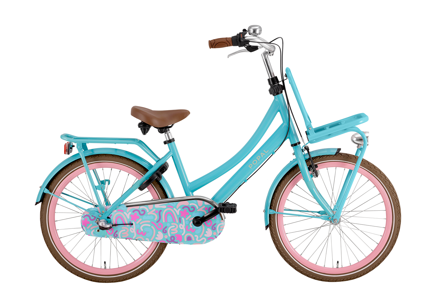 Popal Meisjesfiets daily dutch basic+ 22 :: turquoise :: 22 inch staal k136