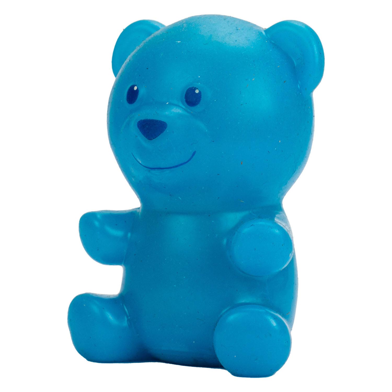 Jiggly pets gummymals gummy bear 12 cm + licht en geluid blauw