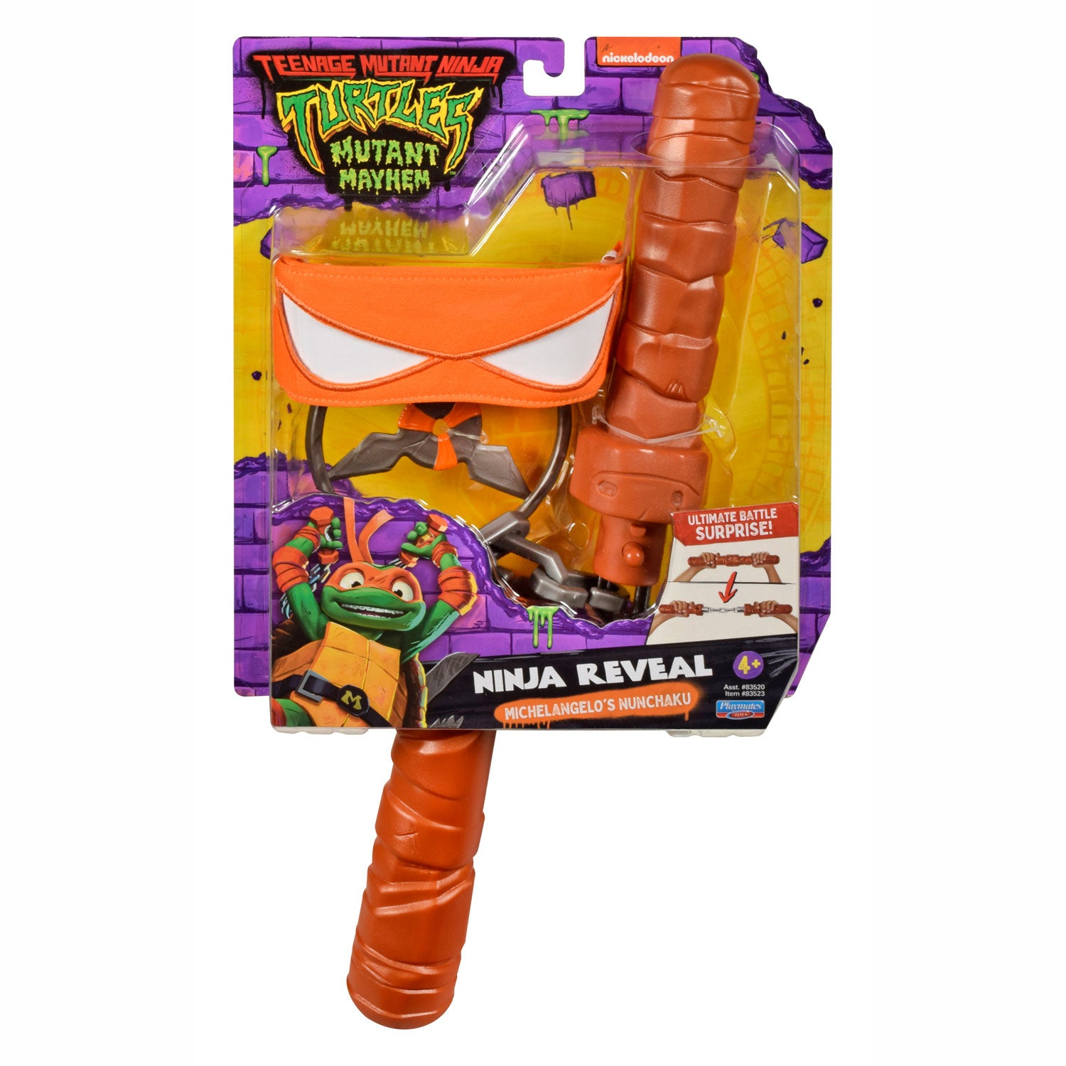 Ninja turtles michelangelo ninja reveal transforming nunchuk