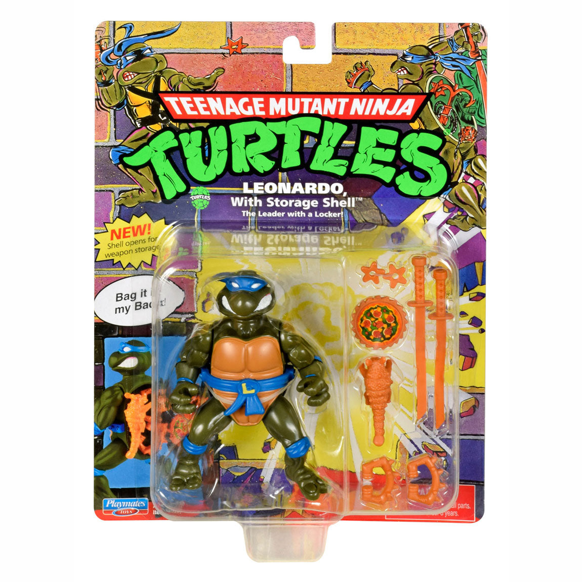 Boti Teenage Mutant Ninja Turtles Speelfiguur met Opberg Schild Leonardo