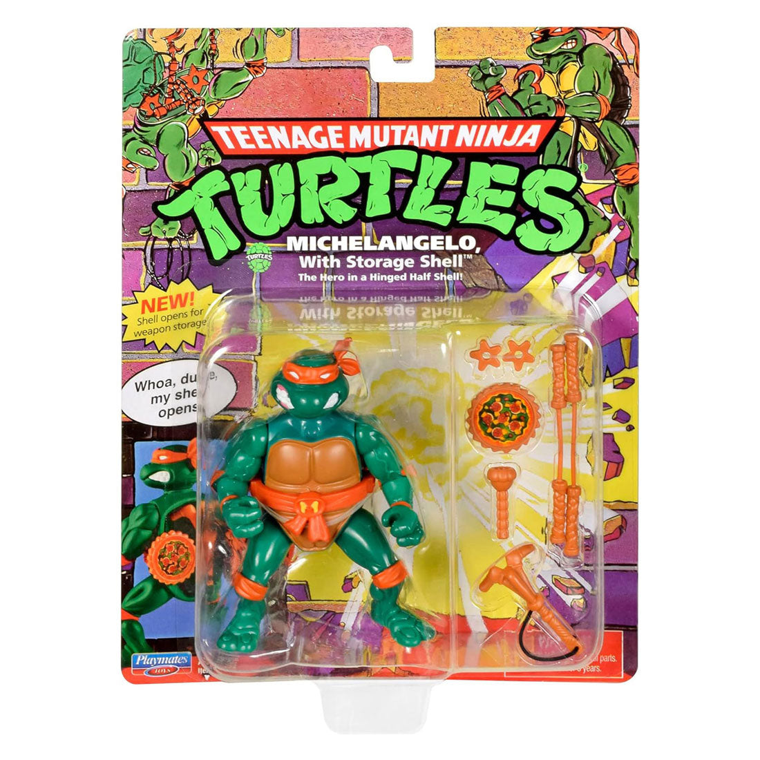 Boti Teenage Mutant Ninja Turtles Speelfiguur met Opbergschild Michelangelo