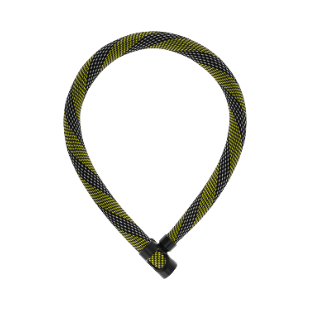 Abus fietsslot kettingslot - ivera chain 7210 color - security level 8 - geel - 85 cm - geschikt voor elektrische fietsen en stadsfietsen
