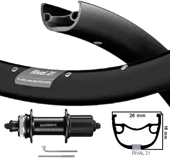 Kgs Achterwiel 27.5 inch 584 zwart cass 8-10 v centerlock uitval