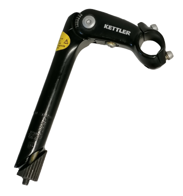 Ergotec kettler stuurpen 25.4 180 mm alu zwart verstelbaar