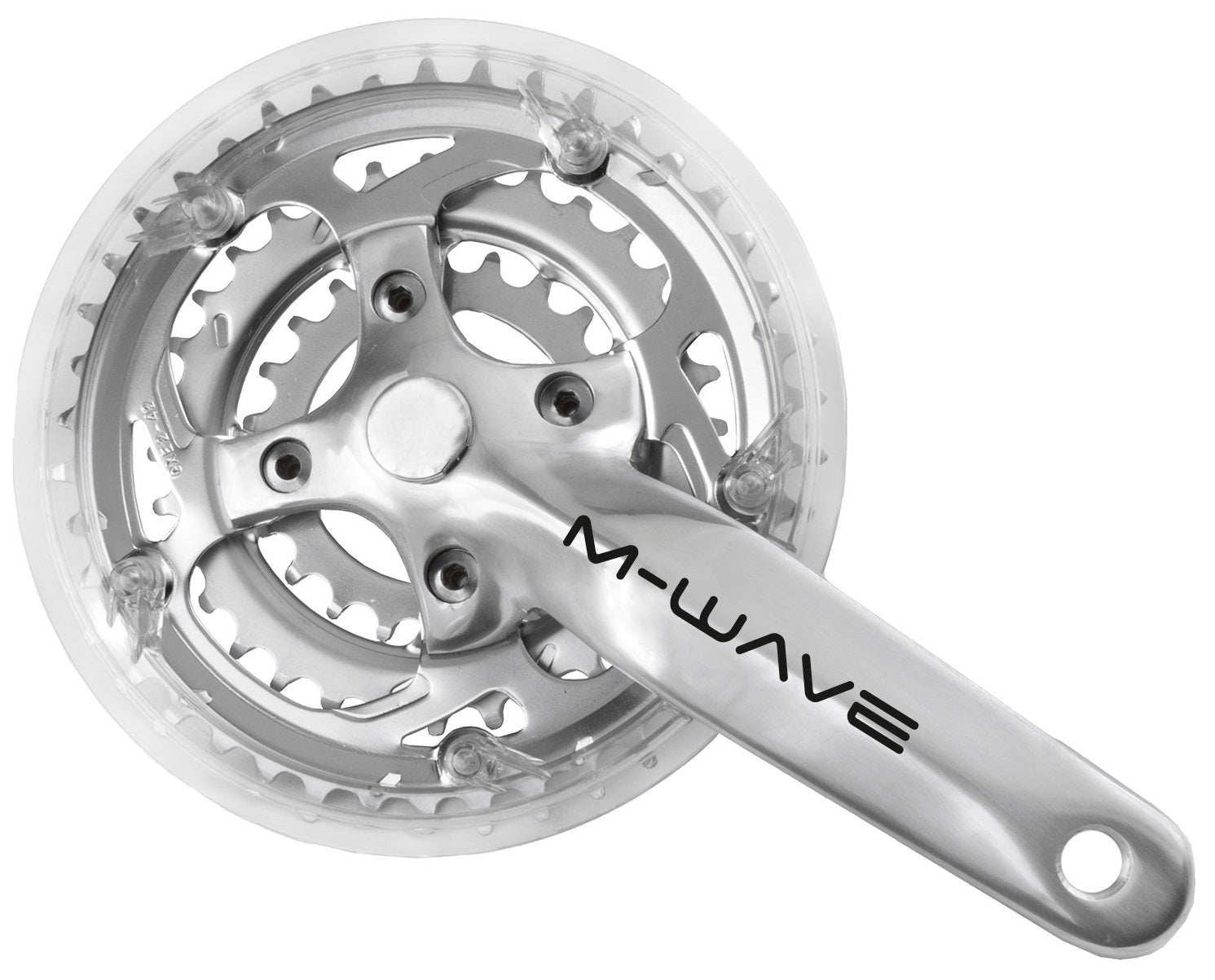 M-wave crankset 22 32 42t 170mm 7-8 speed met kettingrand zilver