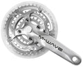 M-wave crankset 26 38 48t 170mm vlak +0mm 7-8sp met kettingrand zilver
