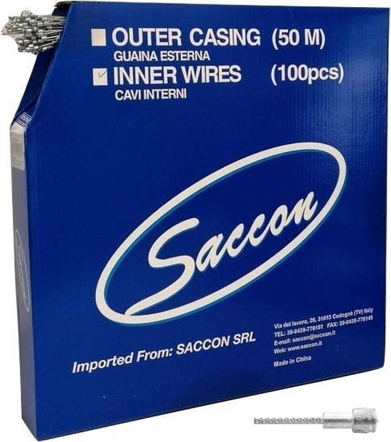 Saccon box binnenkabel 1800mm rem peer zink 100 stuks