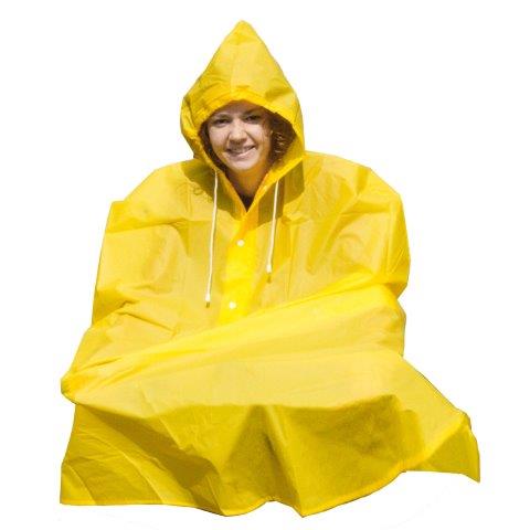 Regenponcho geel