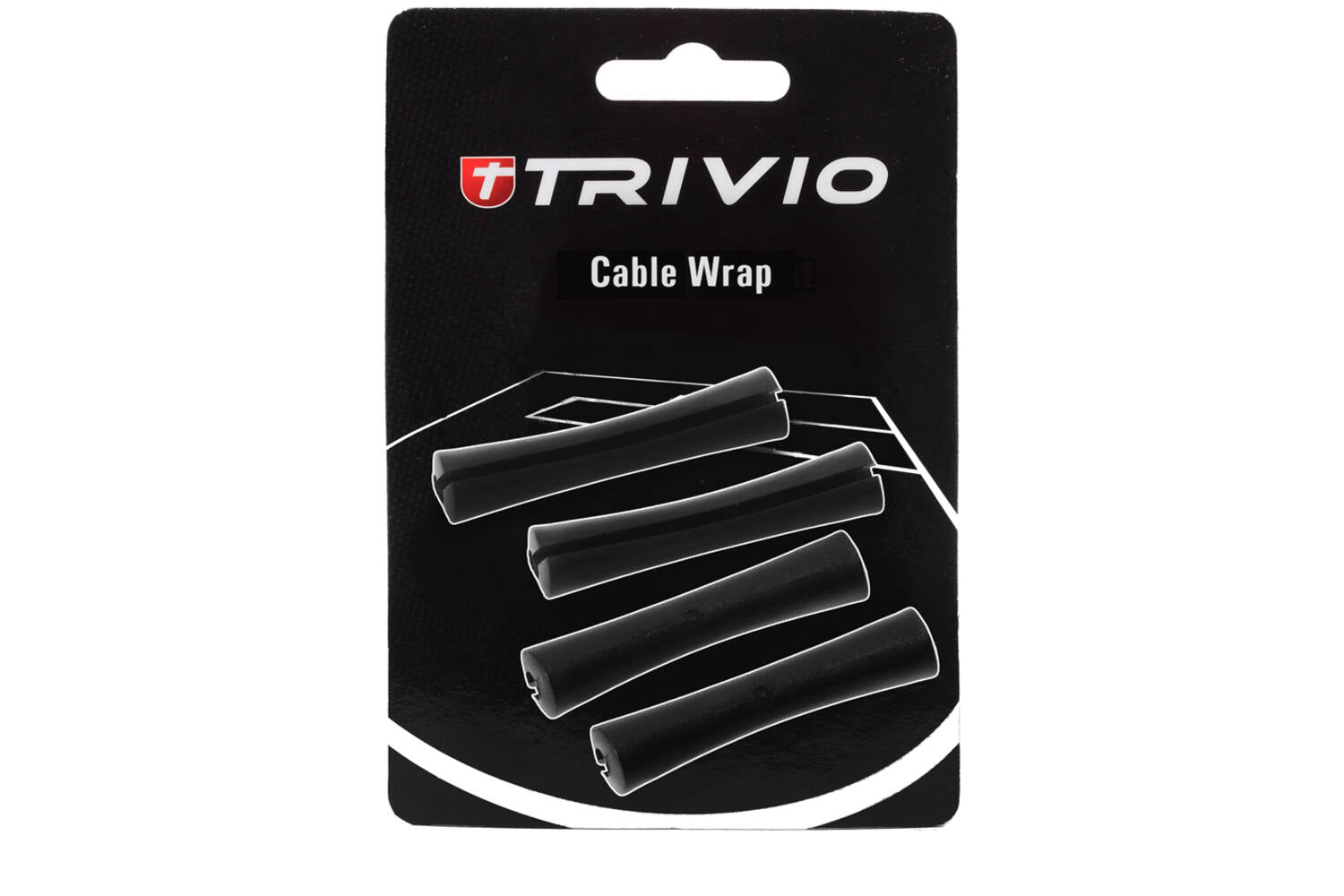 Trivio - remkabel beschermers cablewrap set zwart - 4st.