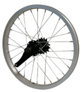 Hzb Achterwiel 16 inch (305) alu zilver remnaaf zwart vaste as