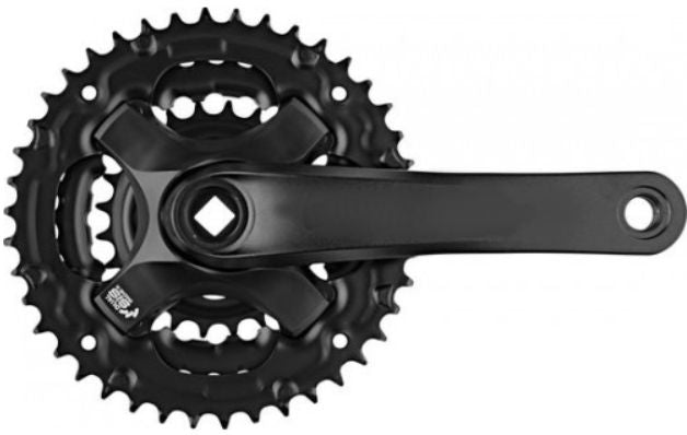 Crankset 175 mm triple 42 32 22 t mat zwart 4 mm