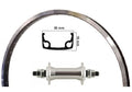 Kgs voorwiel 26" (47-559) zwart/zilver leenfiets rvs spaak