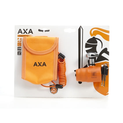 Schijfremslot Axa Pro Block ø16mm - oranje (op kaart)