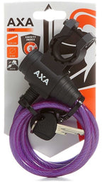 Spiraalkabelslot Axa Zipp 120/8 - paars