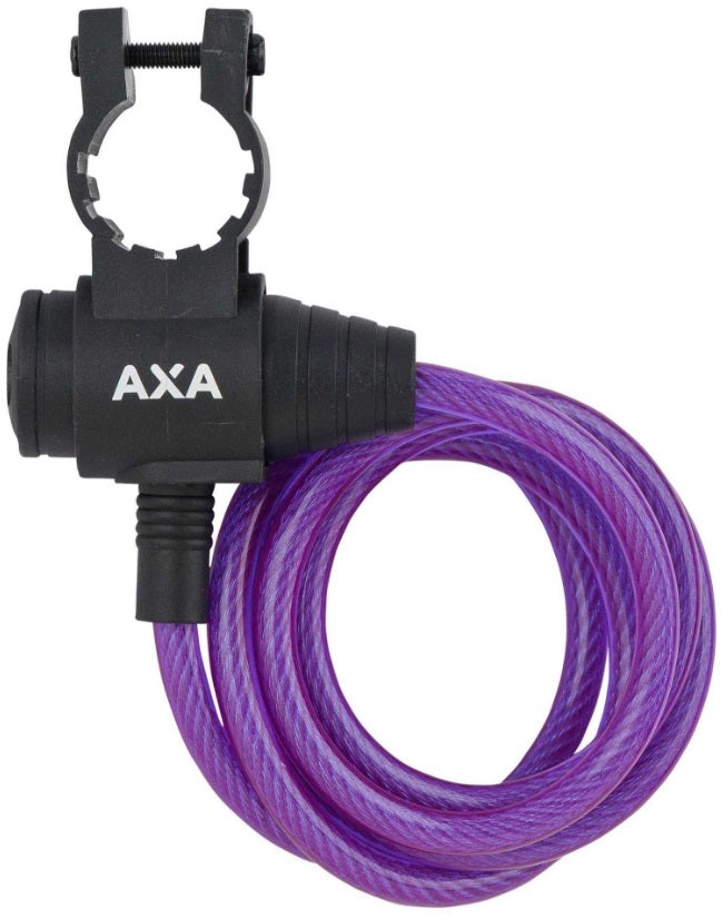 Spiraalkabelslot Axa Zipp 120/8 - paars