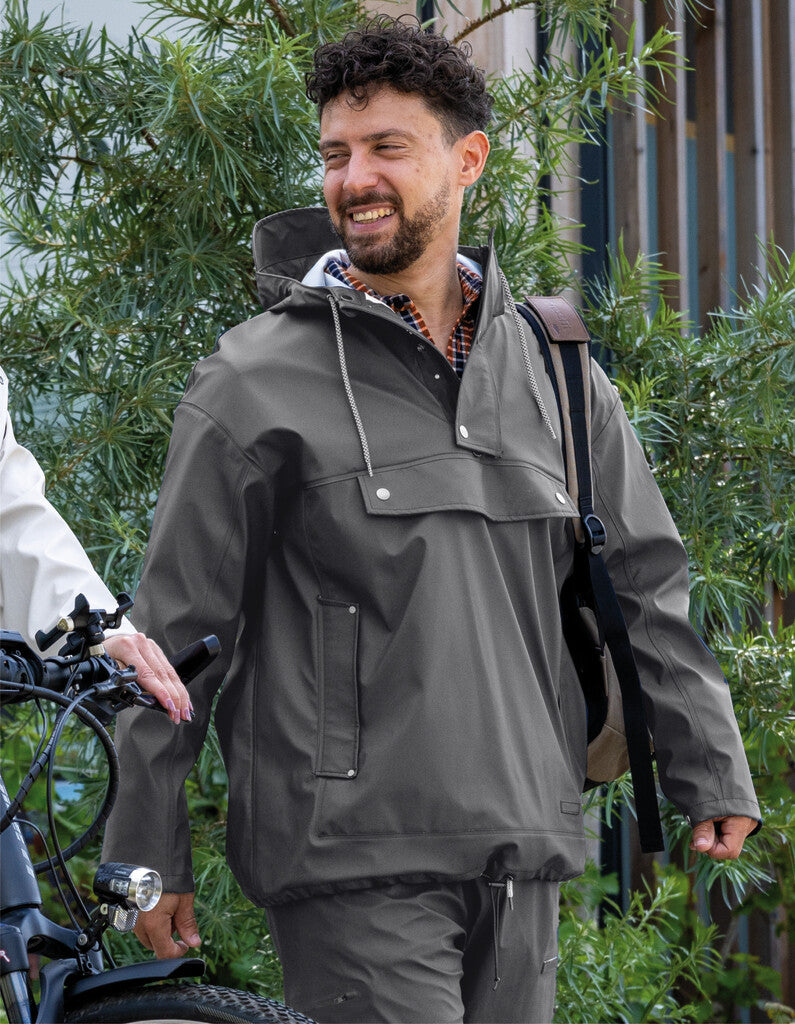 Mirage regenjas rainfall closed jacket - maat s - gemaakt van polyester soft touch - earl grey