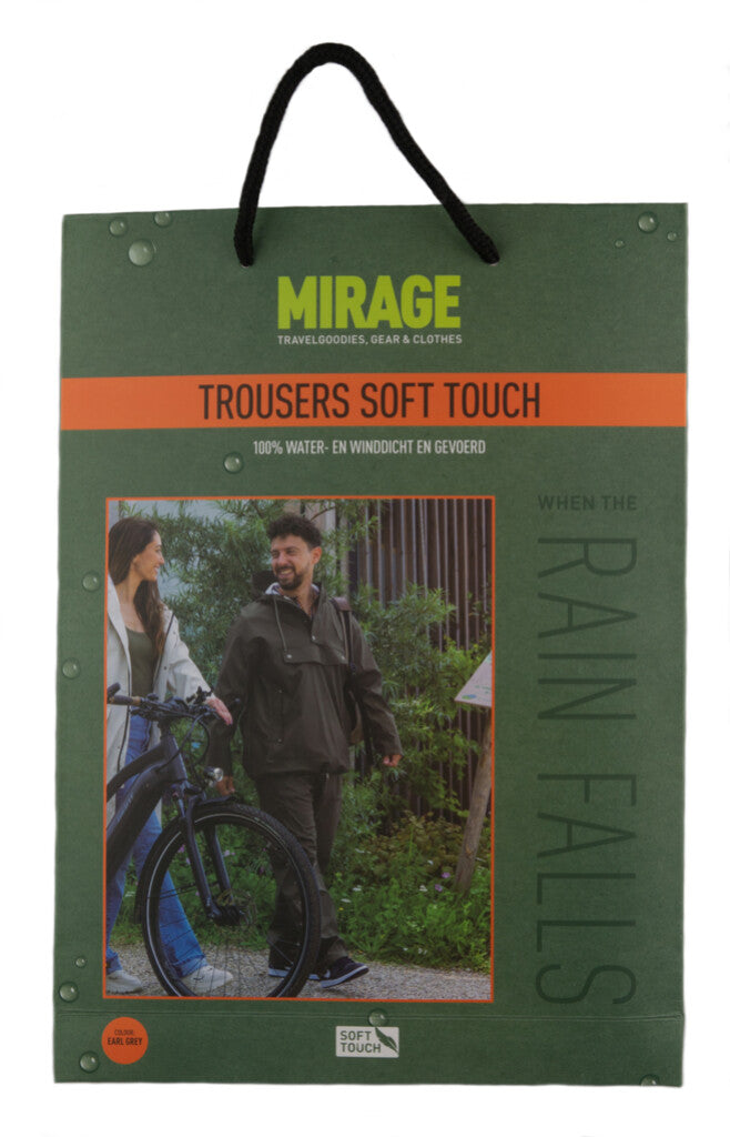 Mirage regenbroek rainfall soft touch maat s grijs