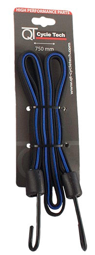 Qtcycletech Triobinder met haken zwart blauw 75cm op kaart