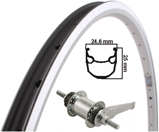 Kgs achterwiel 28 inch (622) stratos velg zilver shimano remnaaf