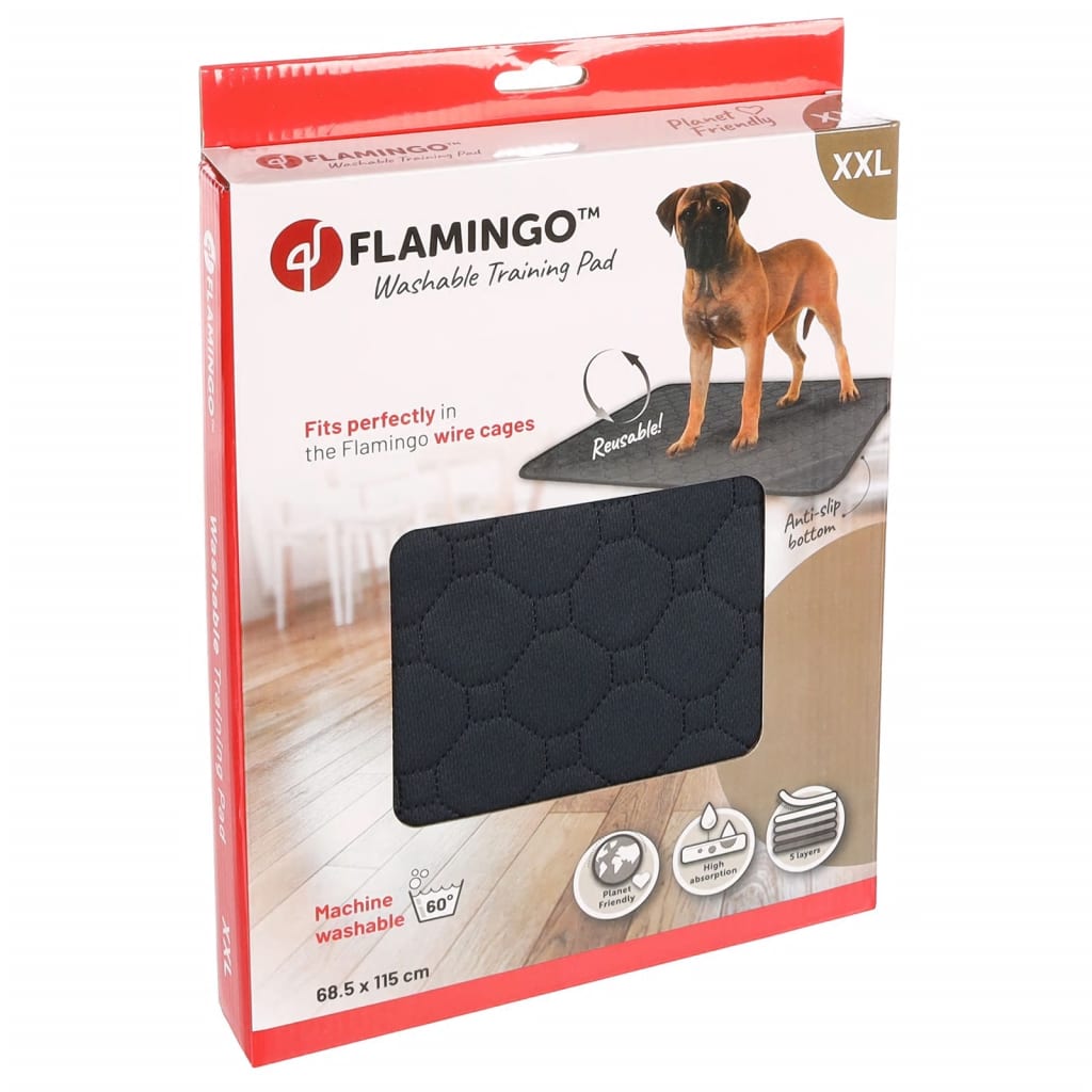 FLAMINGO FLAMINGO Zindelijkheidspad Patsy wasbaar anti-slip XXL grijs
