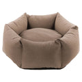 FLAMINGO FLAMINGO Hondenmand met rits Panama hexagonaal 50x18 cm taupe