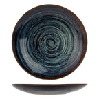 Cosy Trendy Cosy Trendy Dessertbord Atlantis 6 st cirkelpatroon Ø21,5 cm blauw