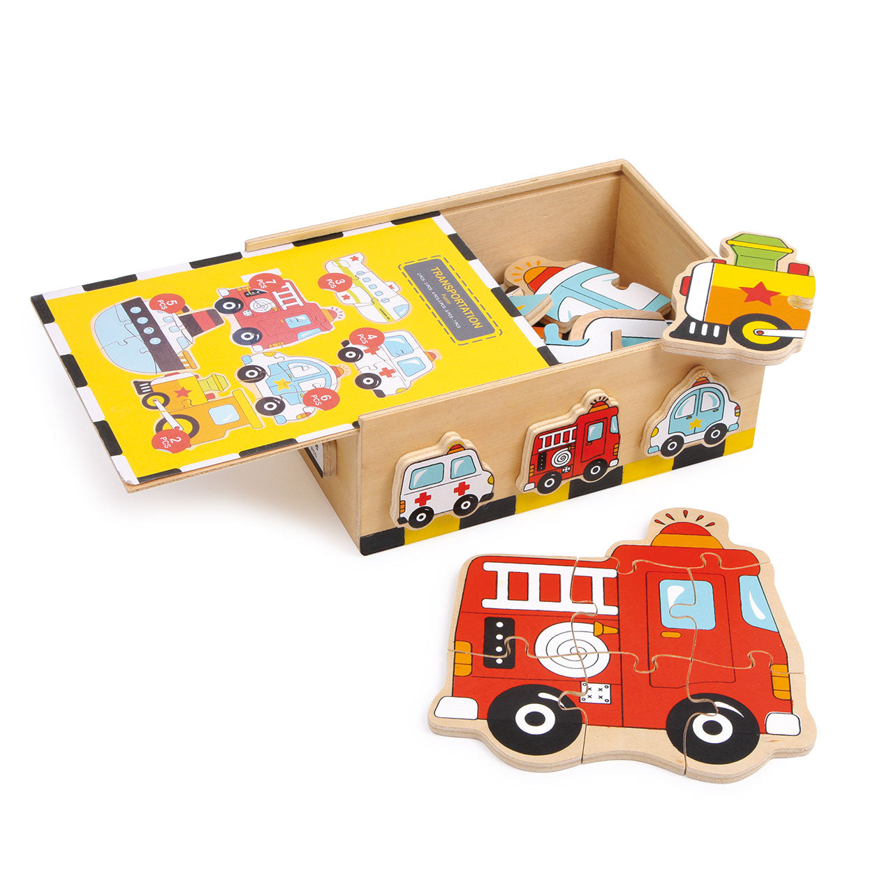 Small Foot Puzzel-box Voertuigen