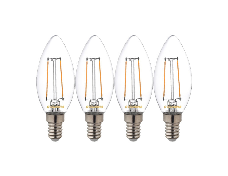 Sylvania Ledlamp E14 250 lm kaars Helder 4 stuks