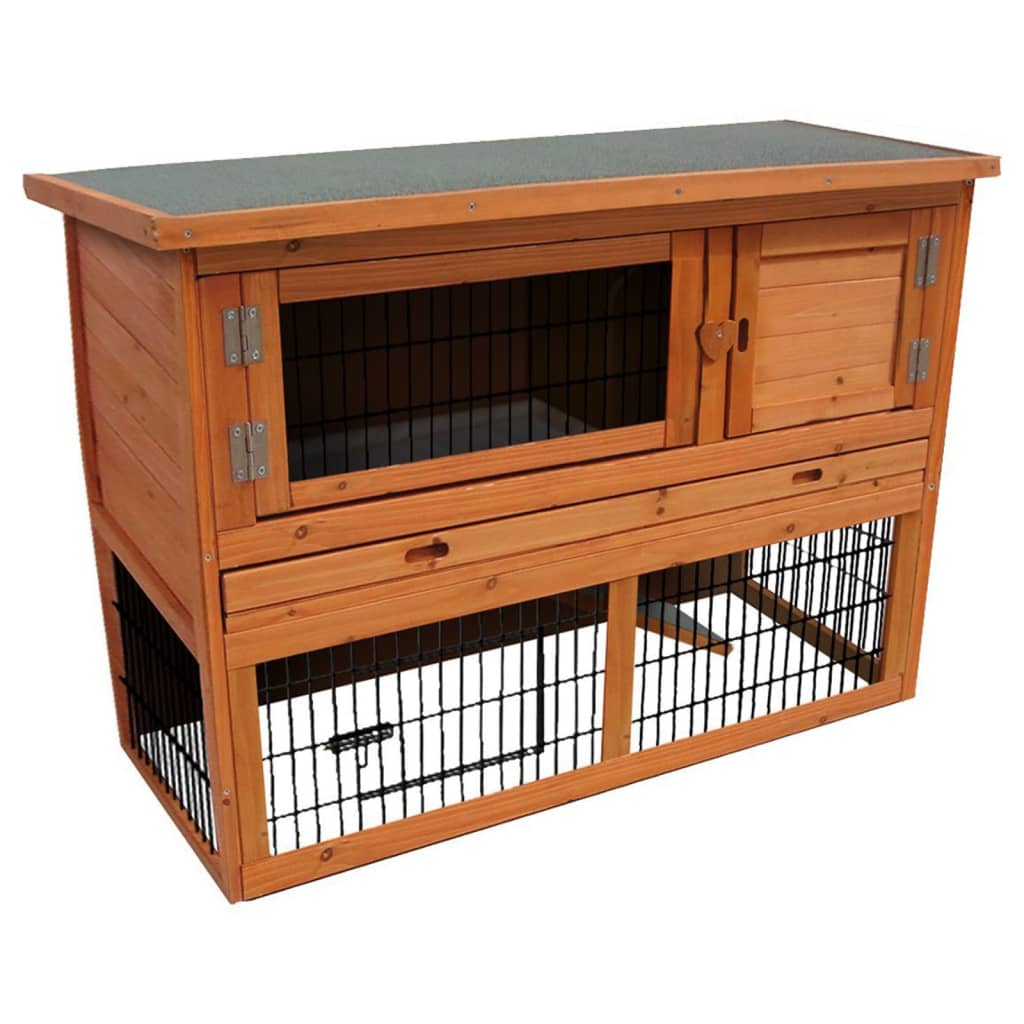 FLAMINGO FLAMINGO Konijnenhok Loft 111x45x78 cm bruin