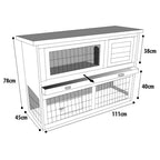FLAMINGO FLAMINGO Konijnenhok Loft 111x45x78 cm bruin