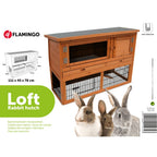 FLAMINGO FLAMINGO Konijnenhok Loft 111x45x78 cm bruin