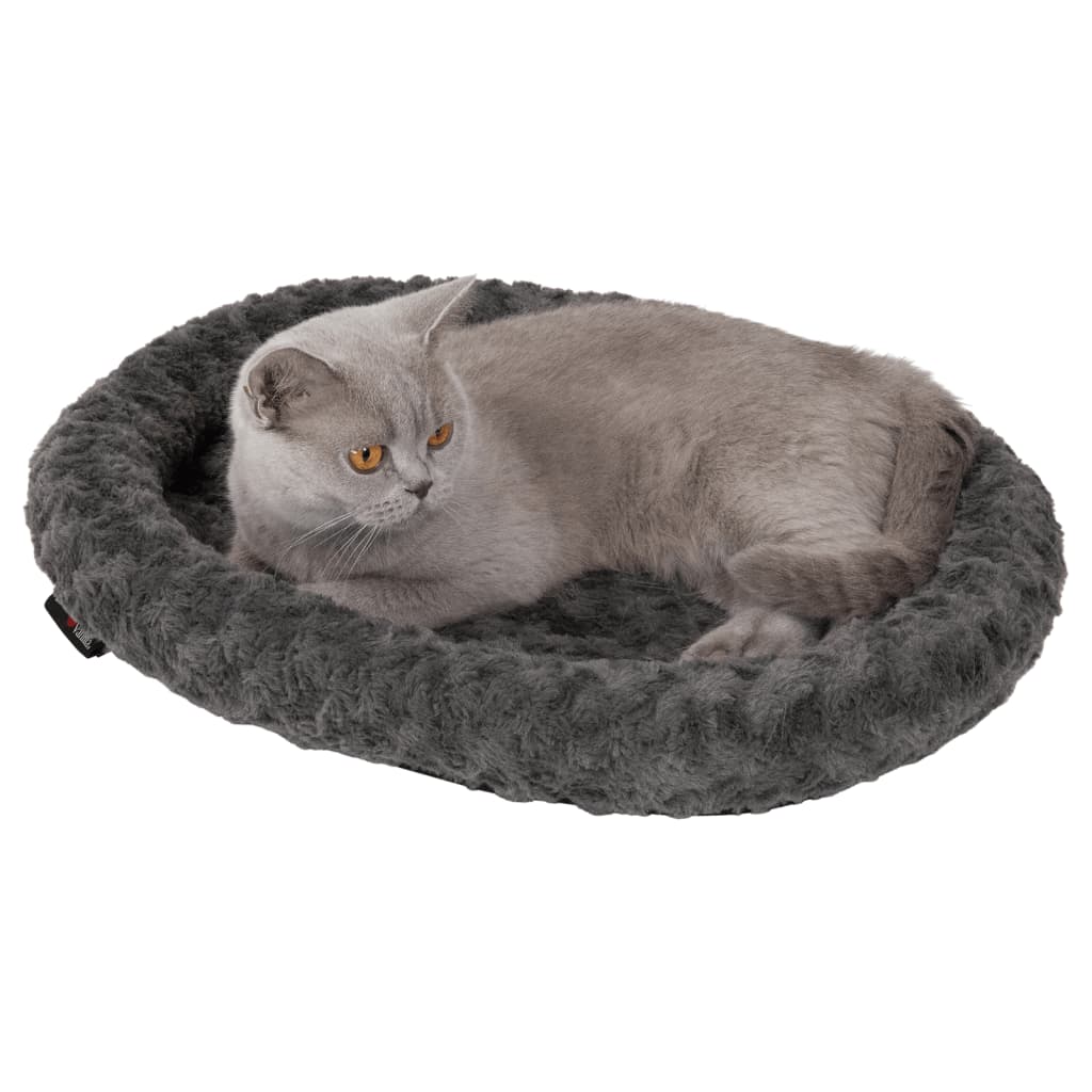 Jack and Vanilla Jack and Vanilla Huisdierenmand Softy S 55x45x7 cm rosette grijs