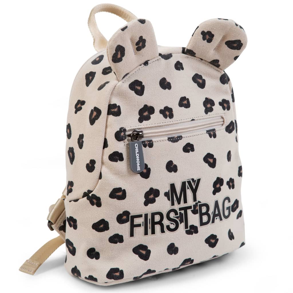 CHILDHOME CHILDHOME Kinderrugzak My First Bag luipaardmotief canvas