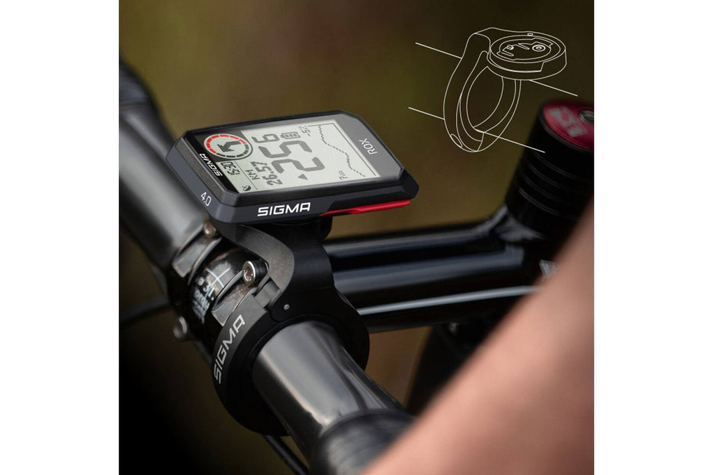 Sigma rox 4.0 gps zw zw hr stuurhouder + ant + ble borstriem