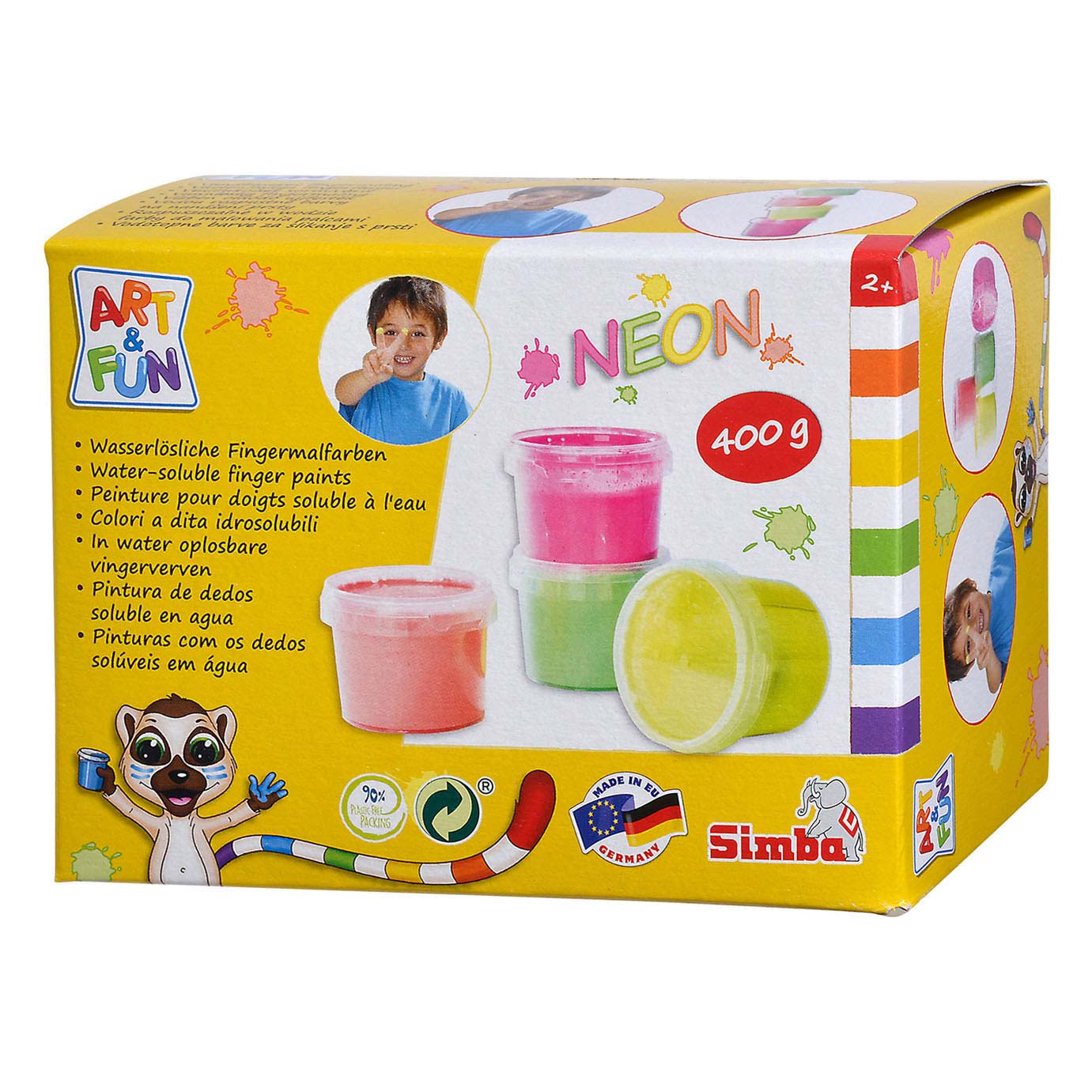 Simba Art & Fun Vingerverf Neon, 4st.
