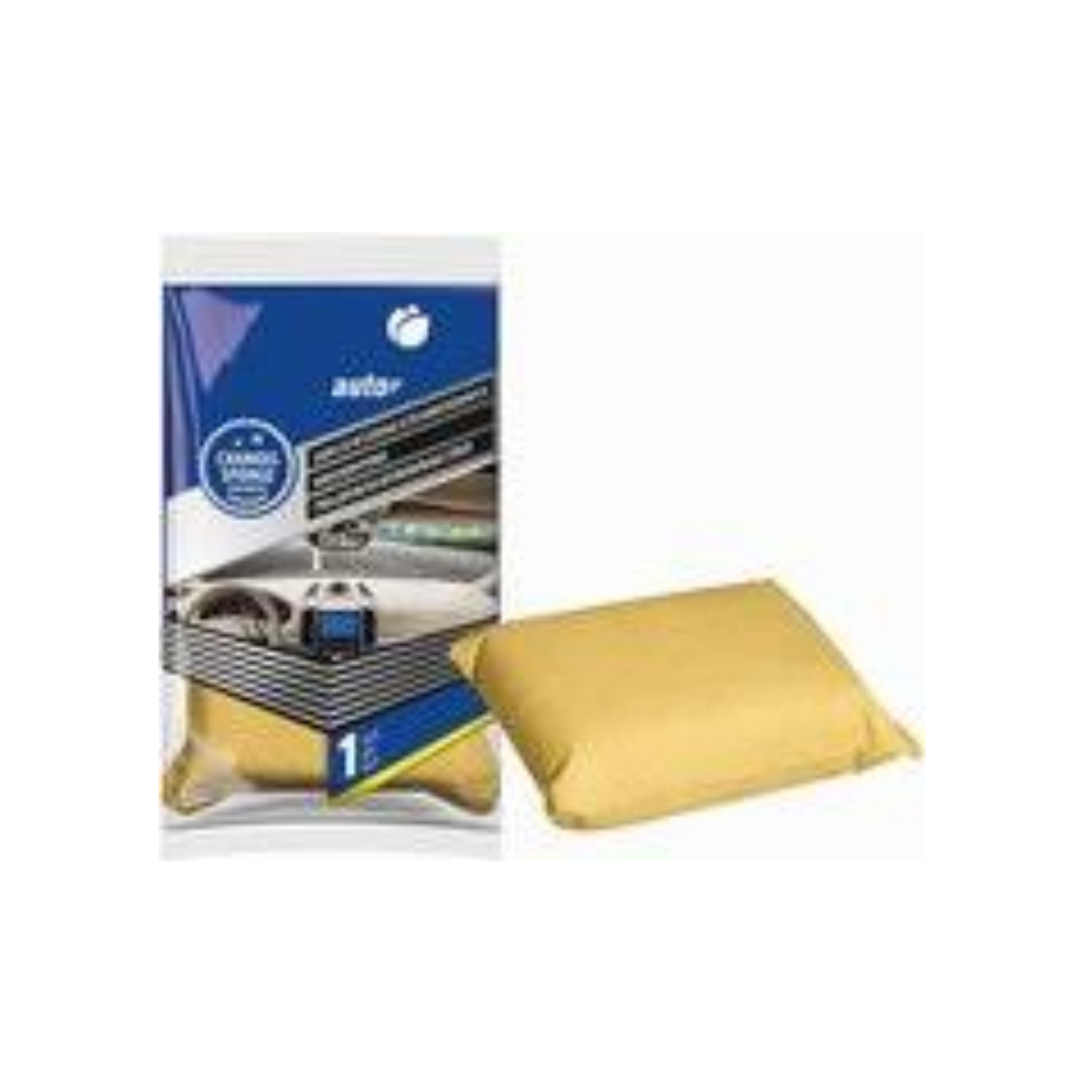 Zeemspons synthetisch, 12x8x3,7cm (hangverpakking)