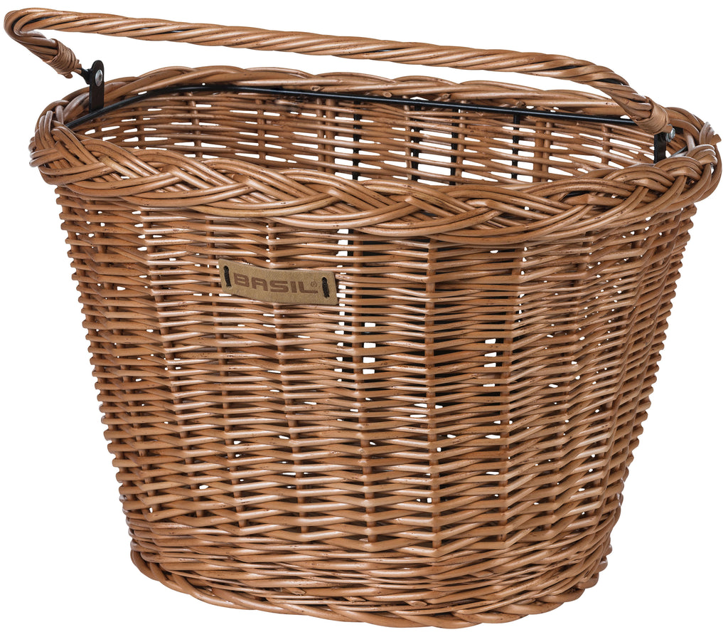Basil Bremen Wicker KF - fietsmand - voorop - natuur