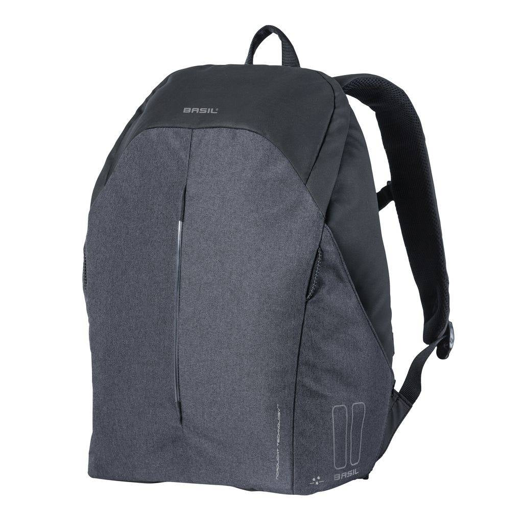 Basil B-Safe Backpack Nordlicht fietsrugzak 18L, unisex, graniet zwart