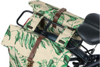 Basil Ever-Green dubbele fietstas, gerecycled PET, waterkerende vouwsluiting, unisex, fiets, sandshell beige