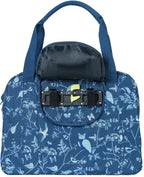 Basil Wanderlust Carry All Bag - blauwe fietshandtas met vogelprint - waterafstotend - 18L