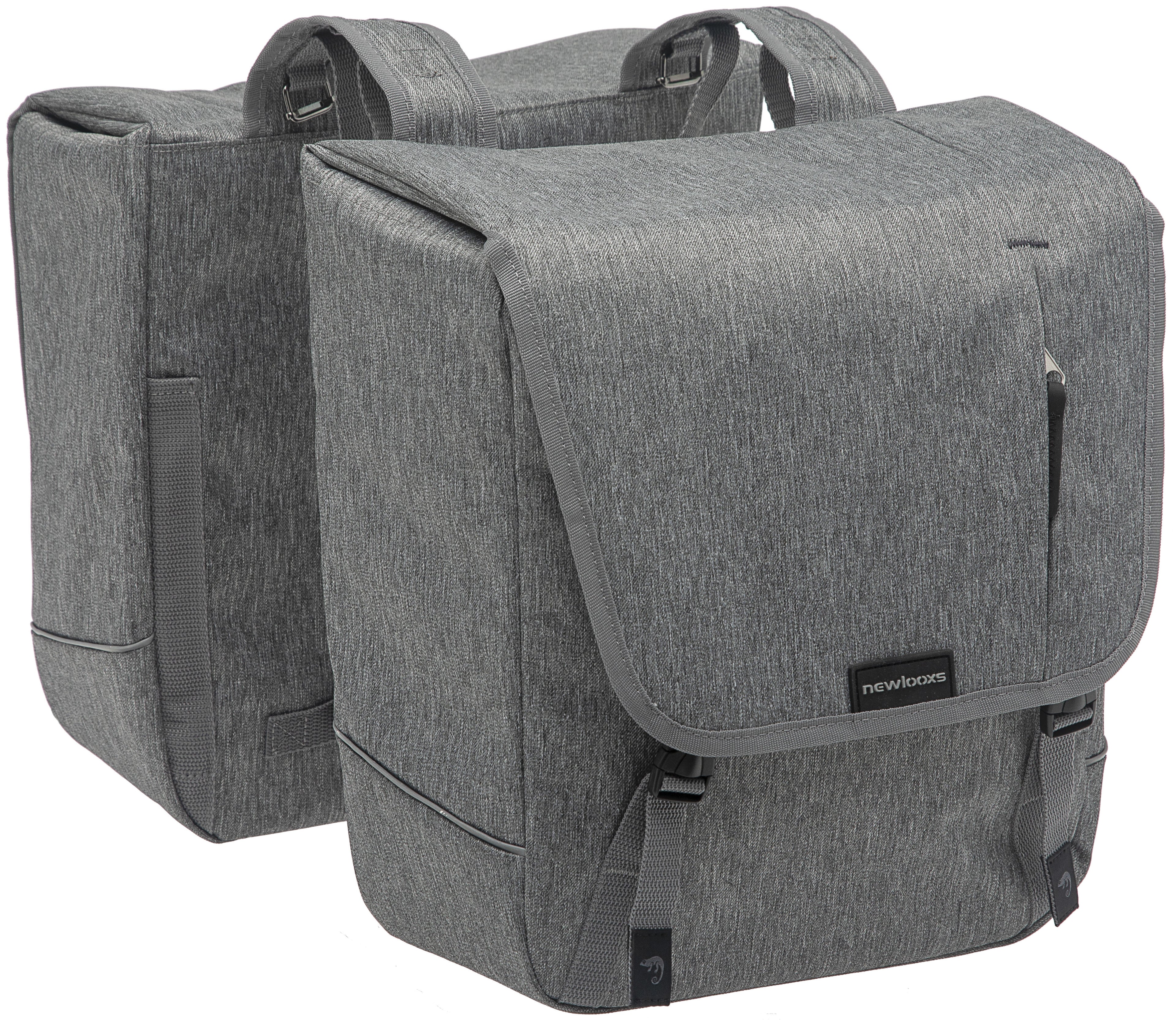 Grijze Nova Double - Dubbele fietstas, waterafstotend, 32L