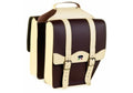 Dubbele fietstas Monte Grappa 'Cruiser-Vintage' skai leer - donkerbruin creme