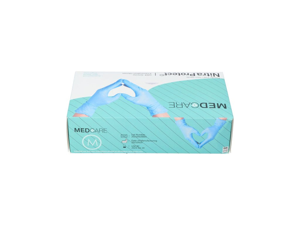Medicare Handschoen Medicare Ongepoederd Blauw Medium (100 stuks)