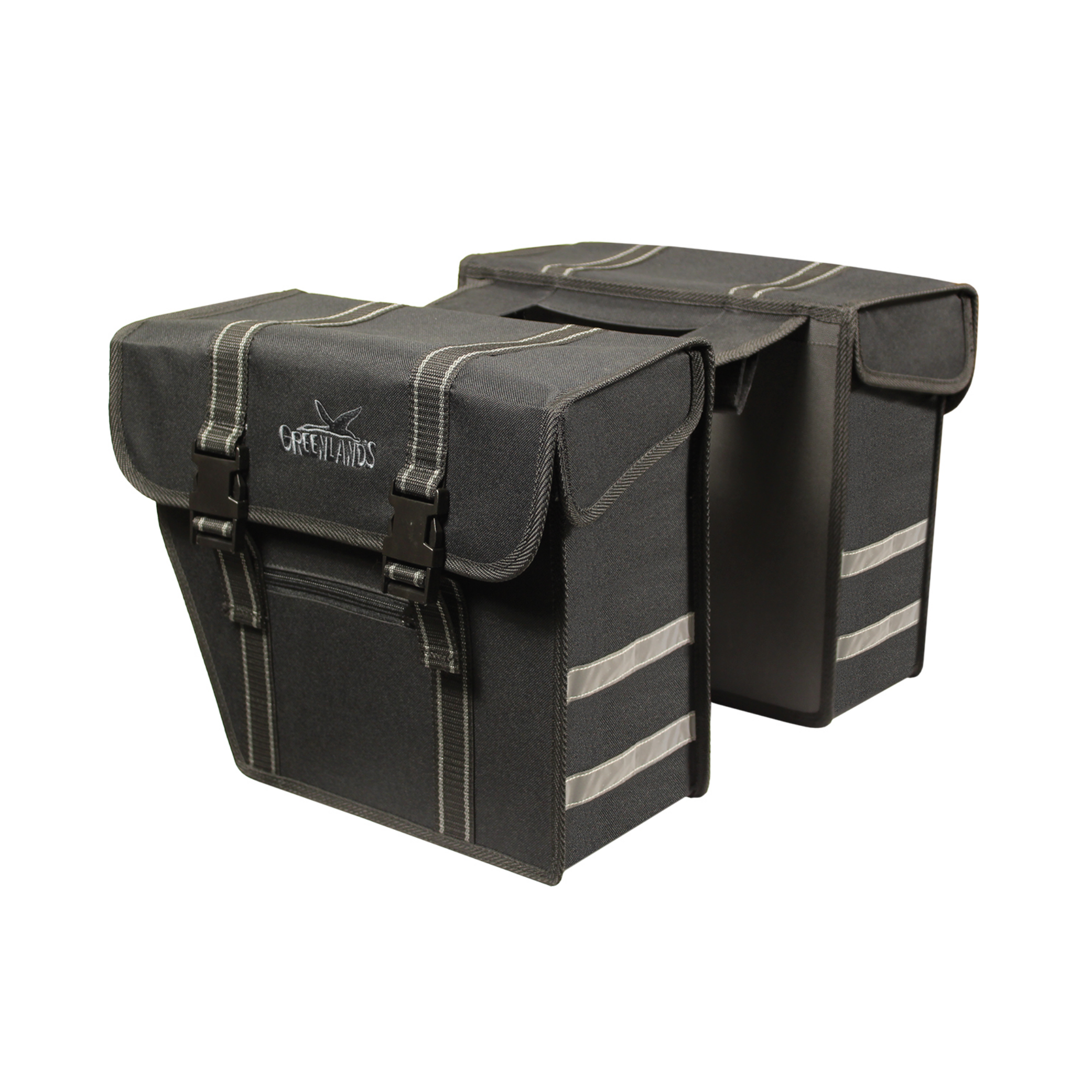 Greenlands dubbele fietstas city 25 liter zwart