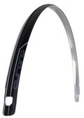 Curana achterspatbord 28 inch kunststof 29 mm mat zwart met bies
