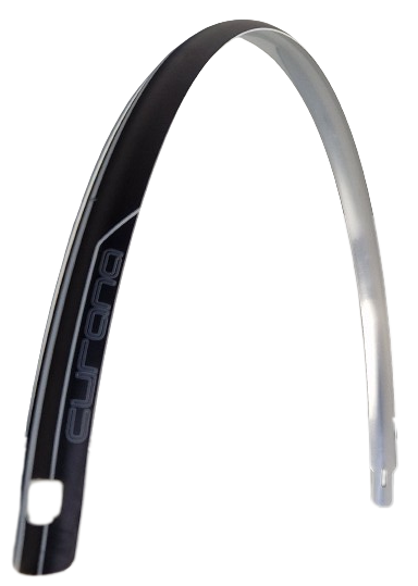 Curana achterspatbord 28 inch kunststof 29 mm mat zwart met bies