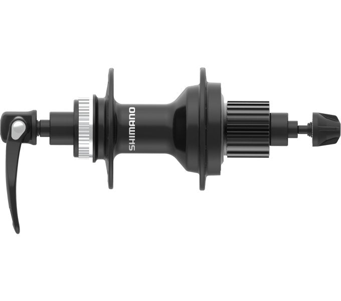 Shimano Achternaaf 12 speed FH-MT401 center lock 36 gaats met snelspanner 141 mm inbouwbreedte zwart