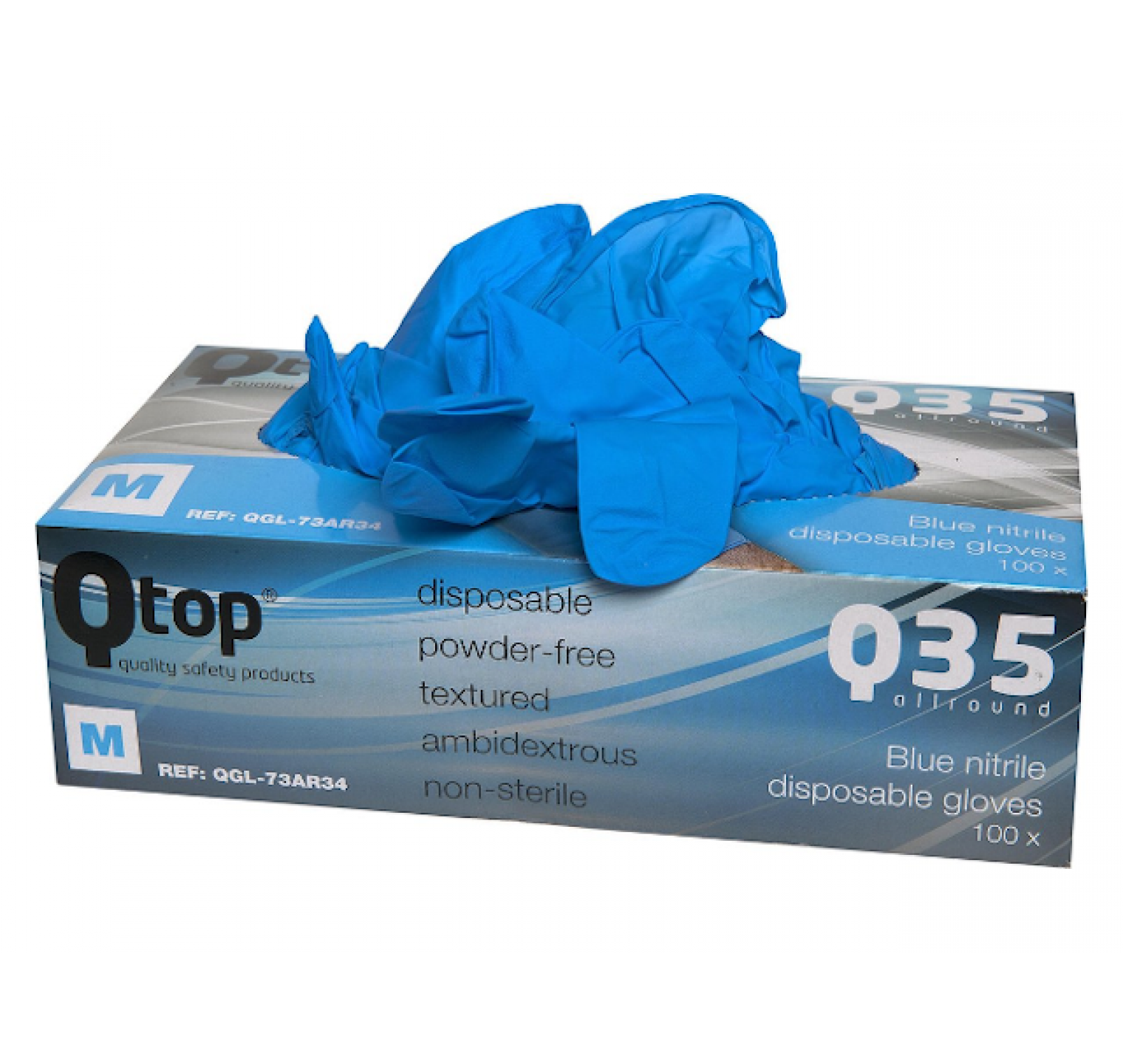 Qtcycletech Iqtop nitril handschoen dispenser maat m per 100 stuks