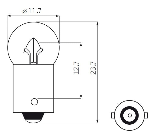 Lamp Edge 6V 0.05 Bajonet Fiets achterlicht (2 stuks)