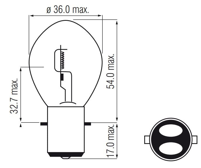 Lamp 6V-15/15W BA20D